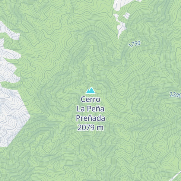 Map of Cerro La Peña Preñada