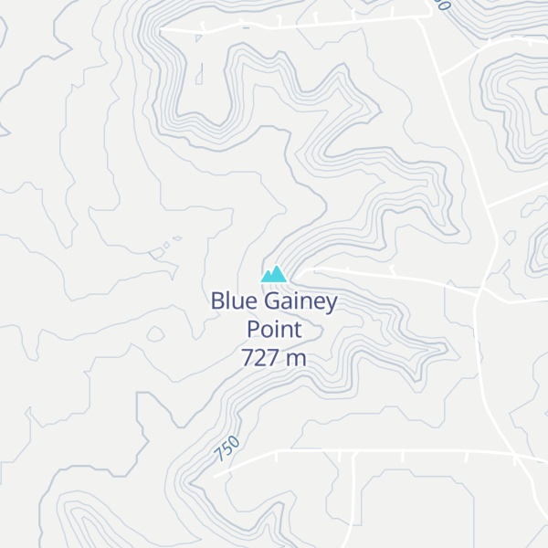 Map of Blue Gainey Point