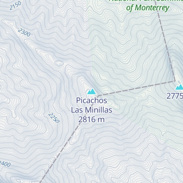 Map of Picachos Las Minillas