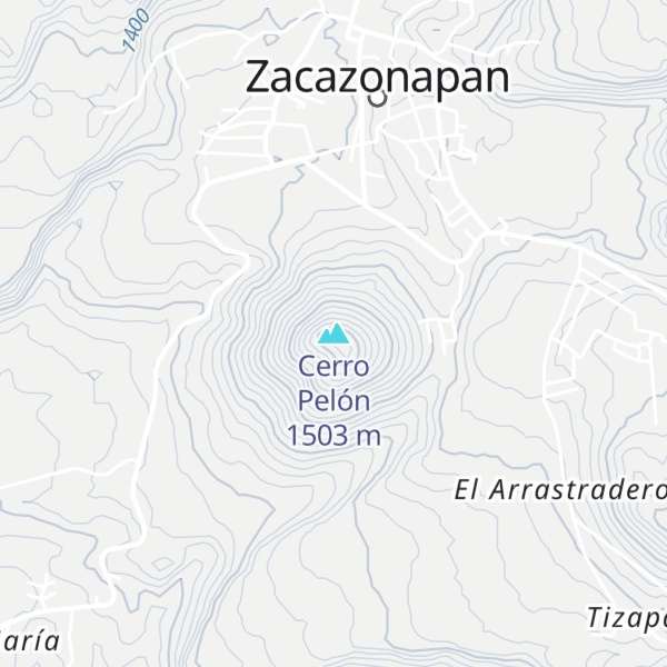 Map of Cerro Pelón