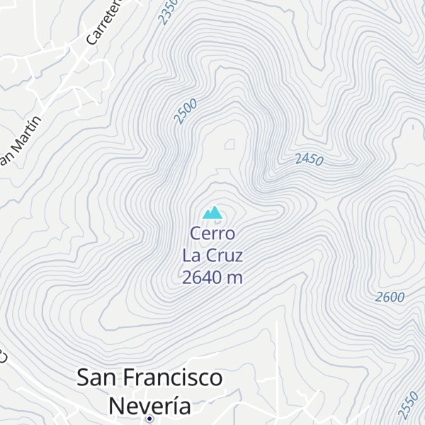 Map of Cerro La Cruz