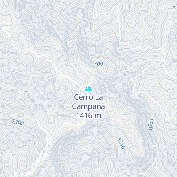 Map of Cerro La Campana