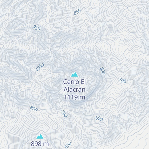 Map of Cerro El Alacrán