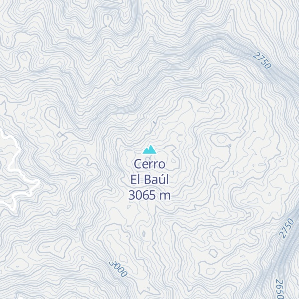 Map of Cerro El Baúl