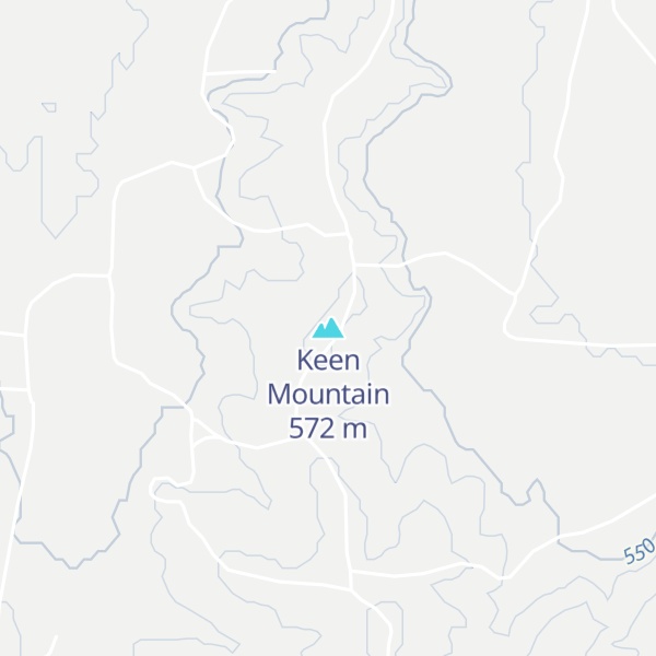Map of Keen Mountain