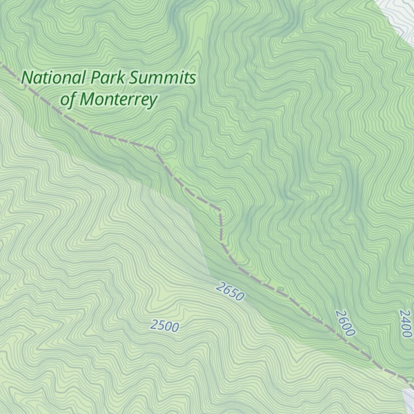 Map of Cerro El Tejocote