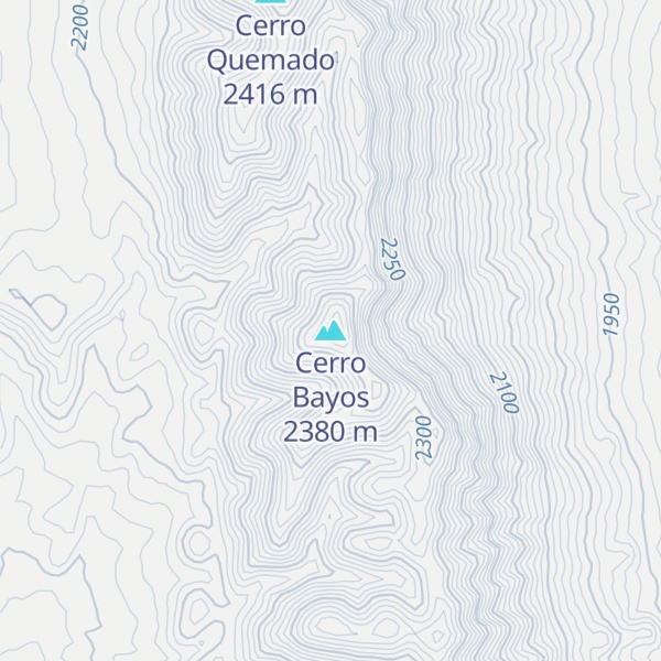 Map of Cerro Bayos