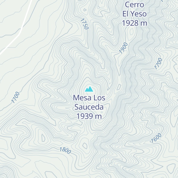 Map of Mesa Los Sauceda