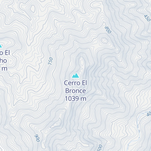 Map of Cerro El Bronce