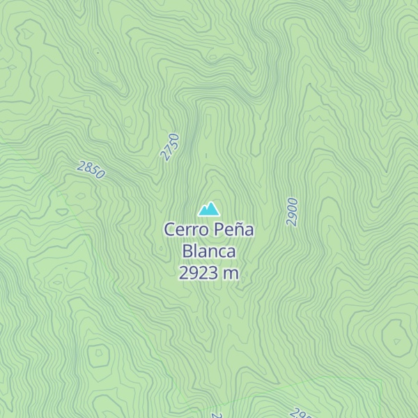 Map of Cerro Peña Blanca