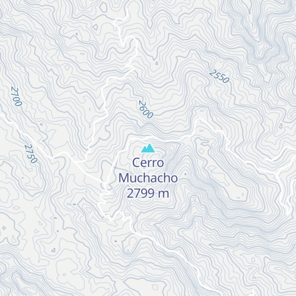 Map of Cerro Muchacho