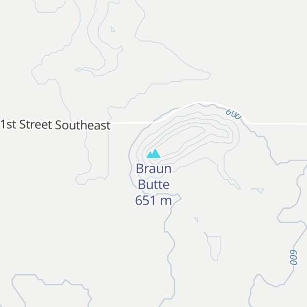 Map of Braun Butte