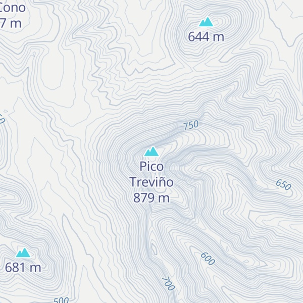 Map of Pico Treviño