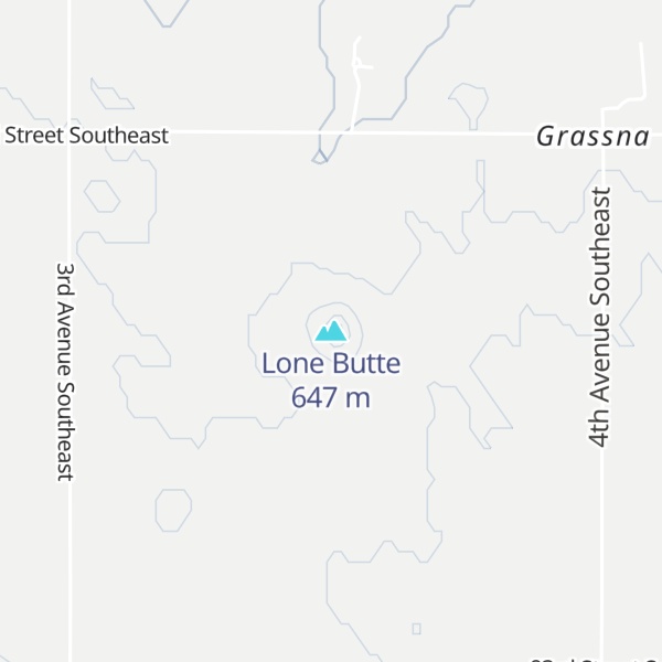 Map of Lone Butte