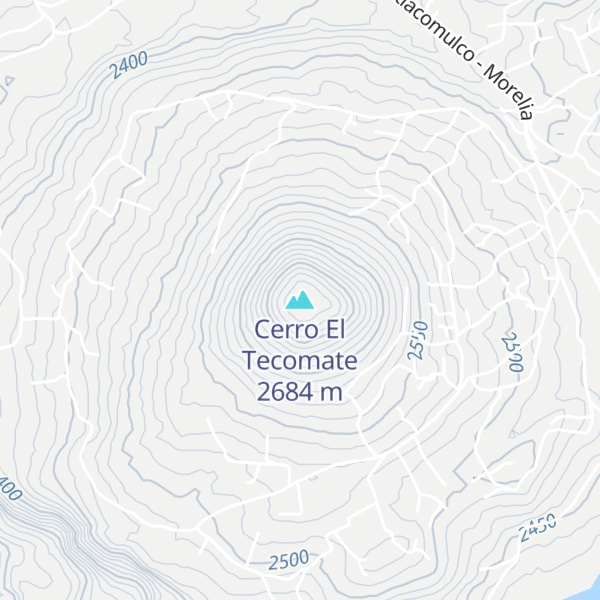 Map of Cerro El Tecomate