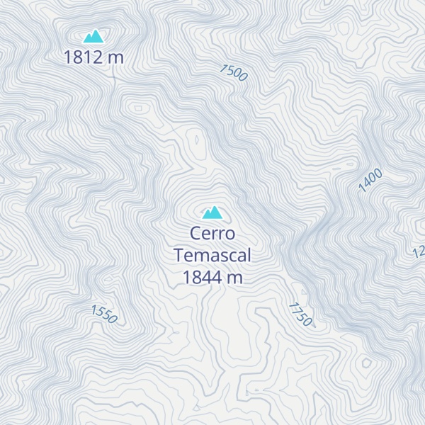 Map of Cerro Temascal