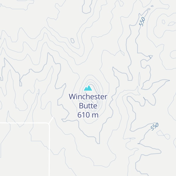 Map of Winchester Butte
