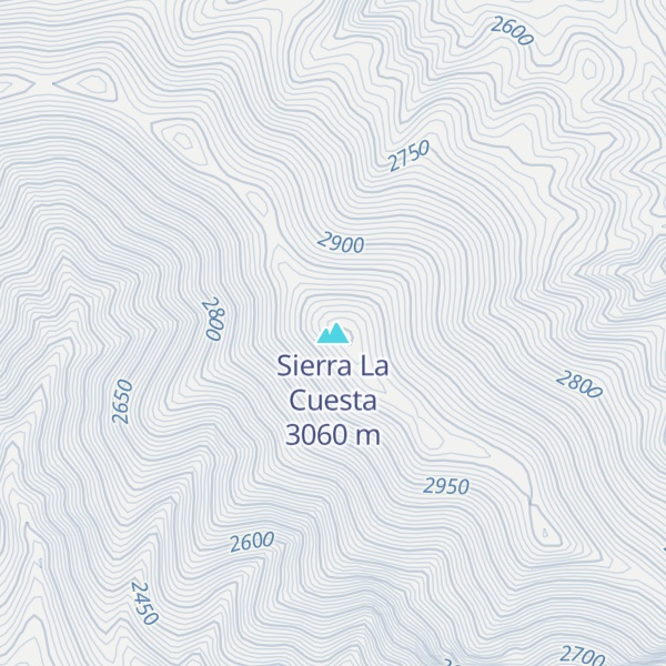Map of Sierra La Cuesta