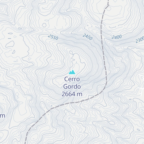 Map of Cerro Gordo