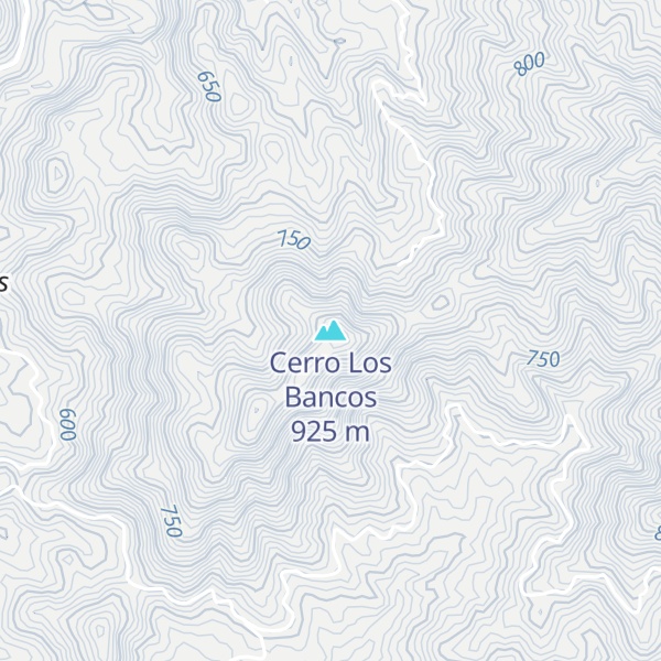 Map of Cerro Los Bancos