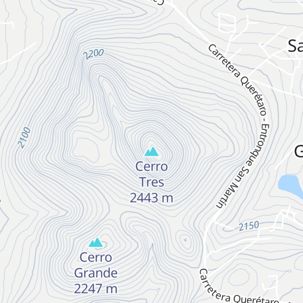 Map of Cerro Tres