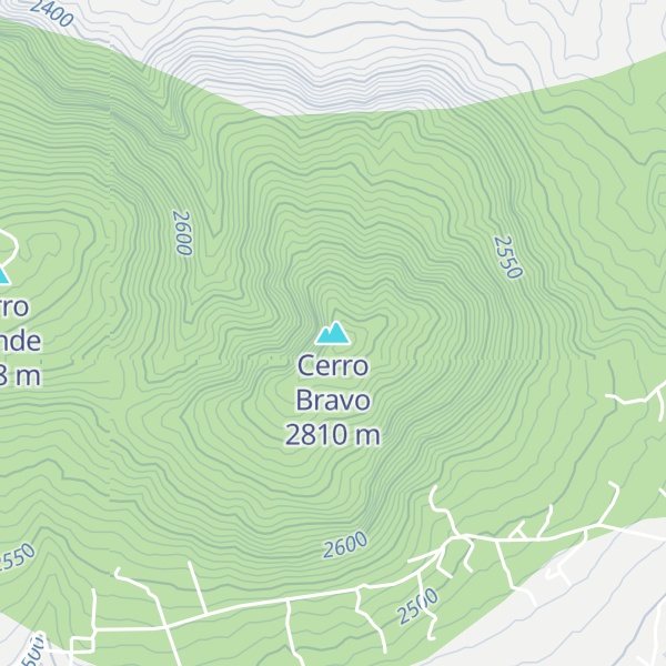 Map of Cerro Bravo