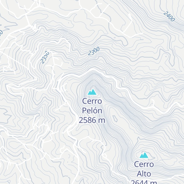 Map of Cerro Pelón