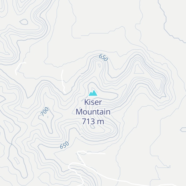 Map of Kiser Mountain