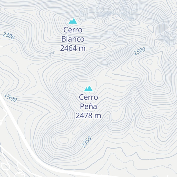 Map of Cerro Peña