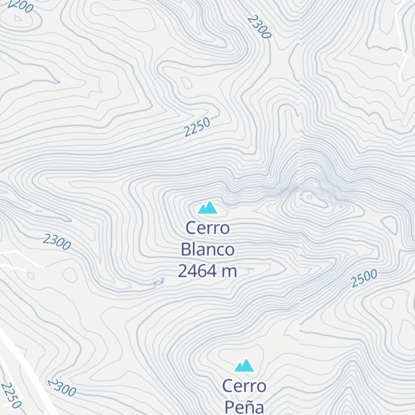 Map of Cerro Blanco