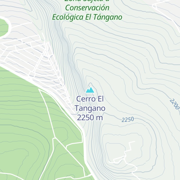 Map of Cerro El Tangano