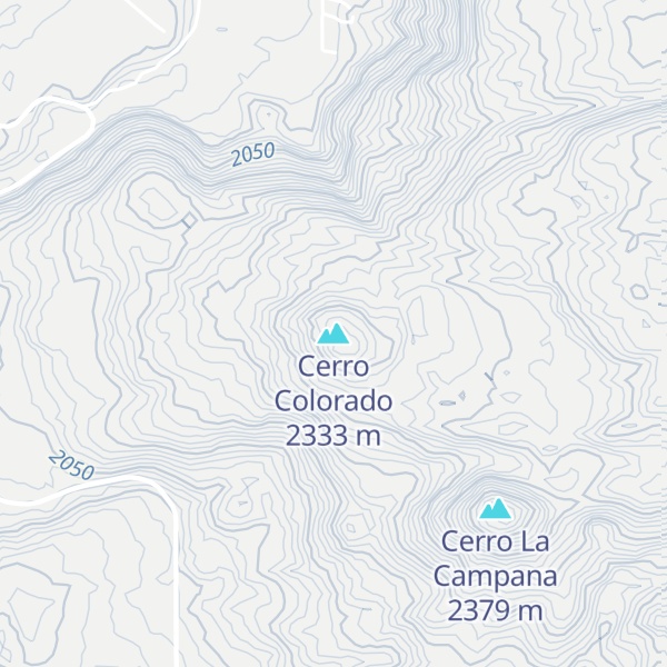 Map of Cerro Colorado