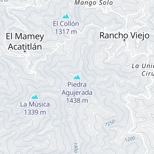 Map of Piedra Agujerada