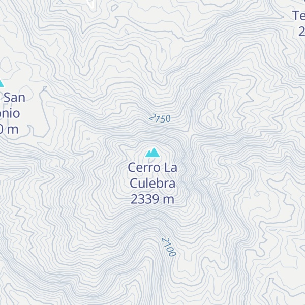 Map of Cerro La Culebra