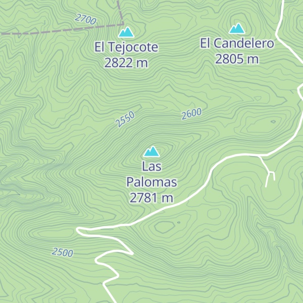Map of Las Palomas