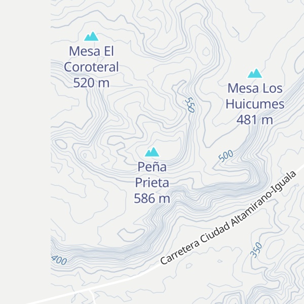 Map of Peña Prieta