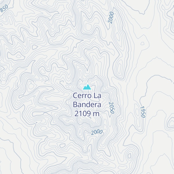 Map of Cerro La Bandera