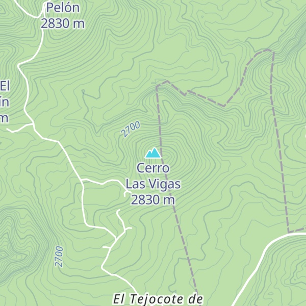 Map of Cerro Las Vigas