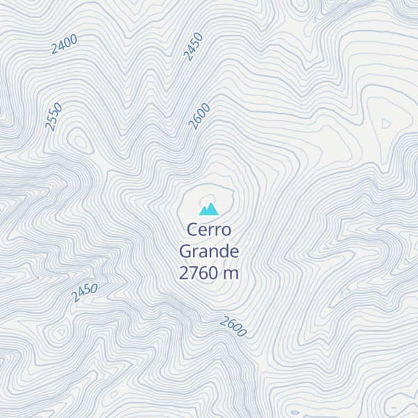 Map of Cerro Grande