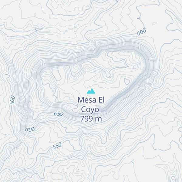 Map of Mesa El Coyol