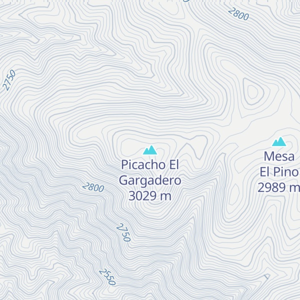 Map of Picacho El Gargadero