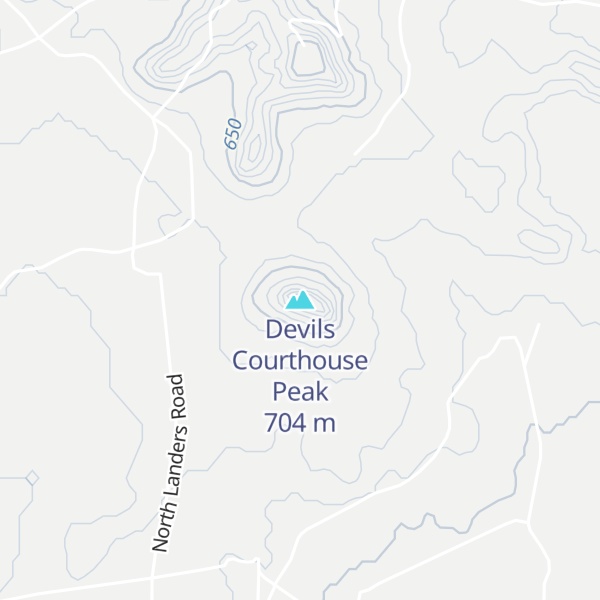Map of Devils Courthouse Peak