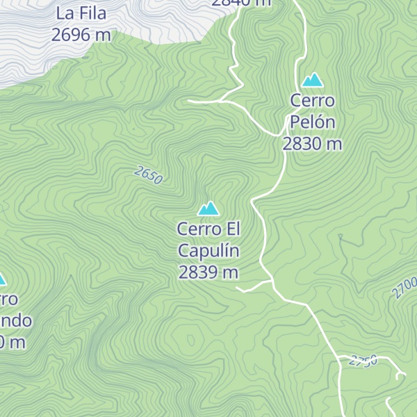 Map of Cerro El Capulín
