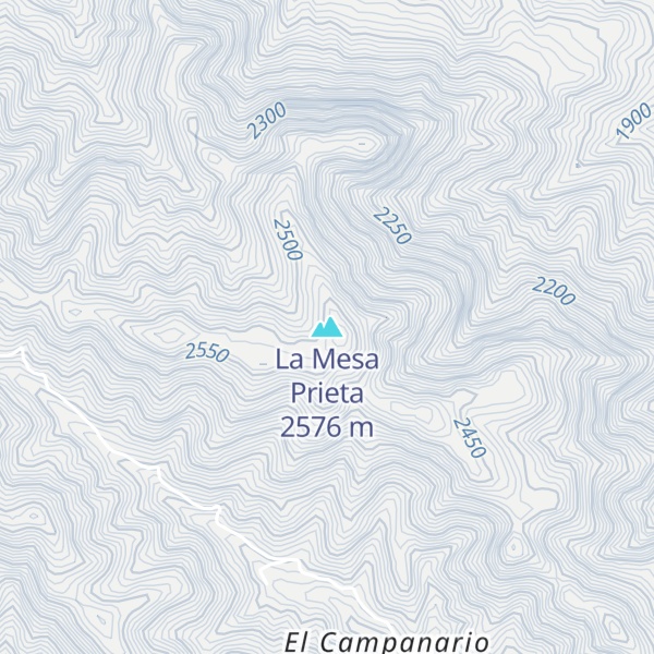Map of La Mesa Prieta