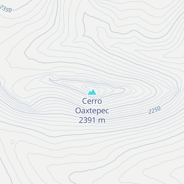 Map of Cerro Oaxtepec