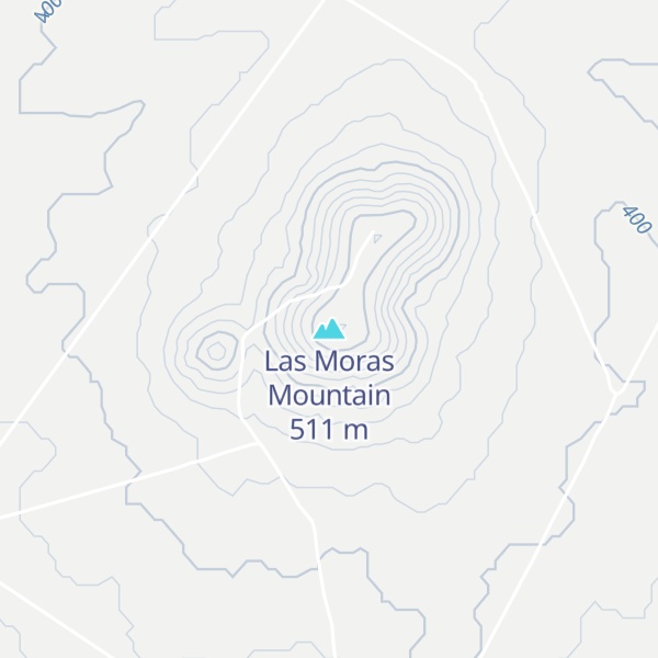 Map of Las Moras Mountain
