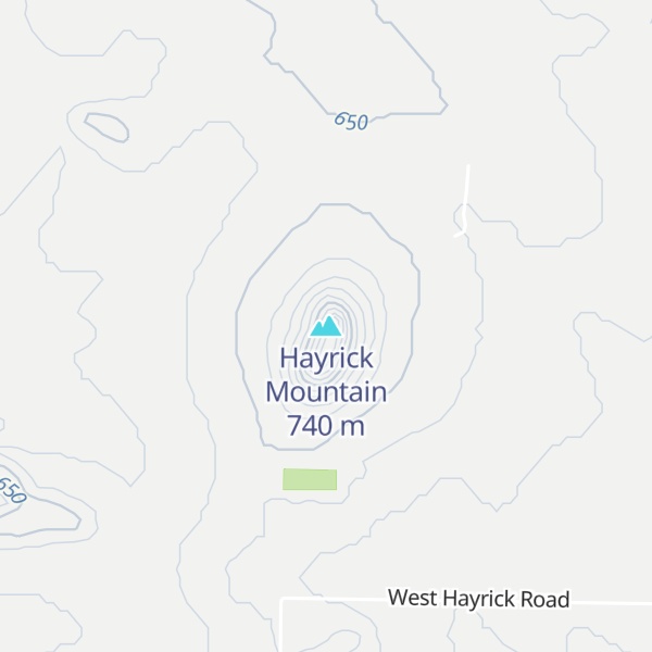 Map of Hayrick Mountain