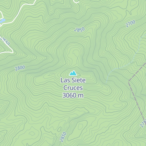Map of Las Siete Cruces
