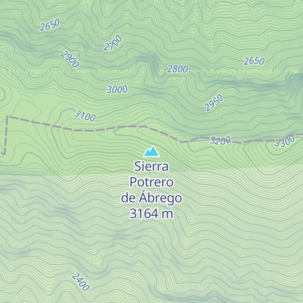 Map of Sierra Potrero de Ábrego