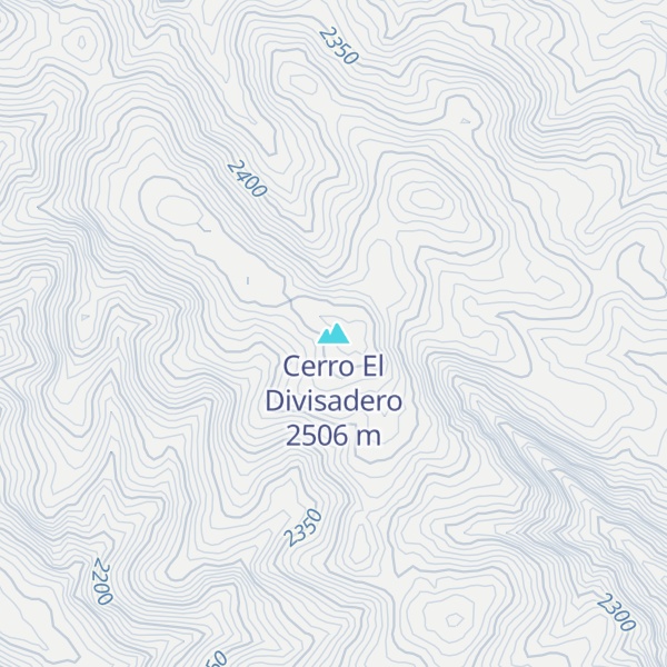 Map of Cerro El Divisadero